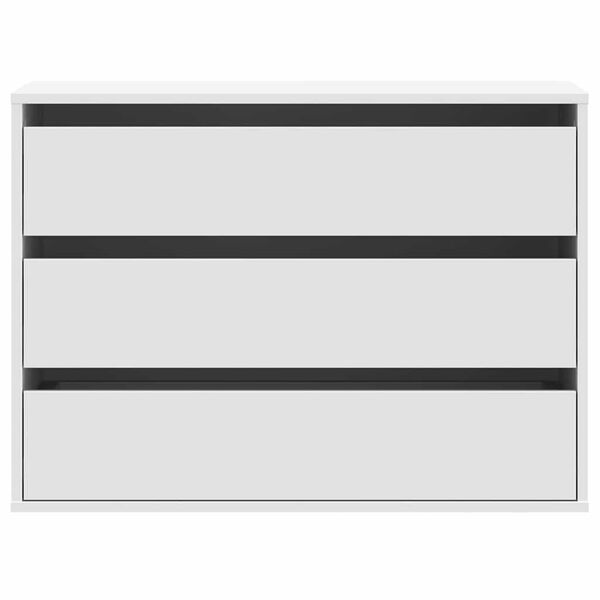 vidaXL Rohová zásuvková komoda bílá 80 x 41 x 58 cm kompozit