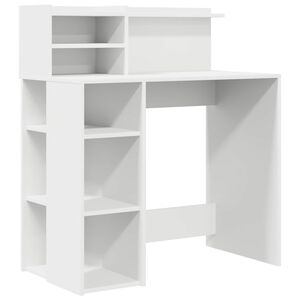 vidaXL Stůl B&iacute;l&aacute; Kompozitn&iacute; dřevo 90 x 48 x 101,5 cm