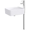 vidaXL Um&yacute;vadlo s bateri&iacute; a odpadem Chrom 40,5 x 30,5 x 13 cm Keramika