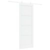 vidaXL Posuvn&eacute; dveře 78 x 211 cm Kompozitn&iacute; dřevo B&iacute;l&aacute;