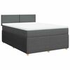 vidaXL Box spring postel s matrac&iacute; tmavě &scaron;ed&yacute; 140 x 190 cm textil