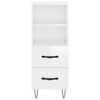 vidaXL Skř&iacute;ň highboard b&iacute;l&aacute; s vysok&yacute;m leskem 34,5x34x180 cm kompozit