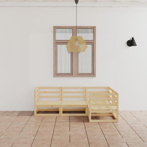 vidaXL 4d&iacute;ln&aacute; zahradn&iacute; sedac&iacute; souprava masivn&iacute; borov&eacute; dřevo