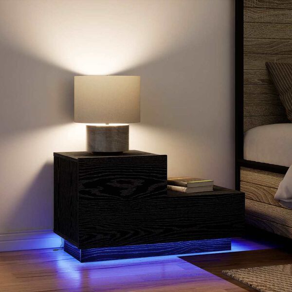 vidaXL Nočn&iacute; skř&iacute;ňka Čern&yacute; dub 70 x 36 x 40,5 cm kompozitn&iacute; dřevo