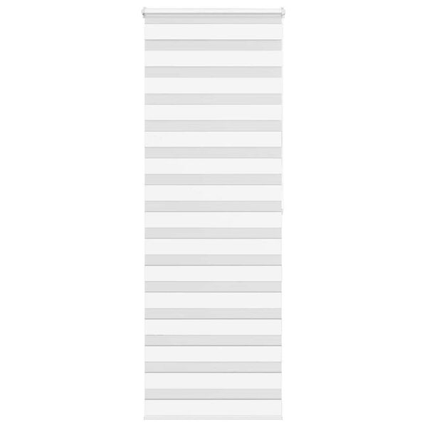 vidaXL Zebra roleta b&iacute;l&aacute; 90x200 cm &scaron;&iacute;řka l&aacute;tky 85,9 cm polyester