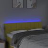 vidaXL Čelo postele s LED zelen&eacute; 144x5x78/88 cm textil