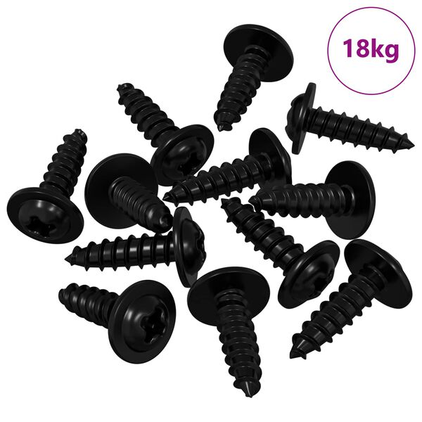 vidaXL Samovrtn&yacute; hřeb&iacute;k 16364 pcs Čern&aacute; 3,5 x 12 mm Železo