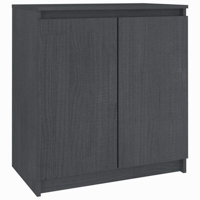 vidaXL Odkládací skříňka šedá 60 x 36 x 65 cm masivní borové dřevo