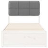 vidaXL Rám postele s čalouněným čelem s čelo Světle šedá 75 x 190 cm