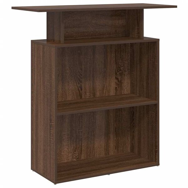 vidaXL Recepčn&iacute; stůl hněd&yacute; dub 100x40x104 cm kompozitn&iacute; dřevo