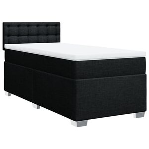 vidaXL Box spring postel s matrac&iacute; čern&aacute; 80 x 200 cm textil