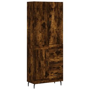 vidaXL Skř&iacute;ň highboard kouřov&yacute; dub 69,5 x 34 x 180 cm kompozitn&iacute; dřevo