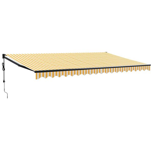 vidaXL Automatick&aacute; zatahovac&iacute; mark&yacute;za žlut&aacute; a b&iacute;l&aacute; 5 x 3 m