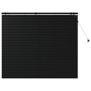 vidaXL Venet &scaron;koln&iacute; žaluzie Čern&aacute; 130 x 130 cm 35 mm Masivn&iacute; paulovnie