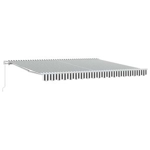 vidaXL Ručně zatahovac&iacute; mark&yacute;za antracitov&aacute; a b&iacute;l&aacute; 400 x 300 cm