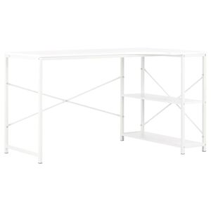 vidaXL PC stůl b&iacute;l&yacute; 120 x 72 x 70 cm