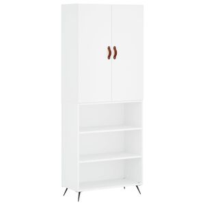 vidaXL Skř&iacute;ň highboard b&iacute;l&aacute; 69,5 x 34 x 180 cm kompozitn&iacute; dřevo