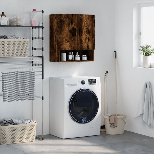 vidaXL N&aacute;stěnn&aacute; skř&iacute;ňka kouřov&yacute; dub 60 x 31 x 70 cm kompozitn&iacute; dřevo