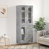 vidaXL Skř&iacute;ň highboard betonově &scaron;ed&aacute; 69,5x34x180 cm kompozitn&iacute; dřevo