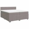 vidaXL Box spring postel s matrac&iacute; taupe 200x200 cm textil