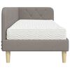 vidaXL Rohový rám postele s matrací s čelo Taupe 80 x 200 cm textil