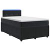 vidaXL Postel boxspring s matrac&iacute; s LED p&aacute;sky Čern&aacute; 120 x 190 cm Samet