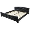 vidaXL R&aacute;m postele bez matrace čern&yacute; uměl&aacute; kůže 180 x 200 cm