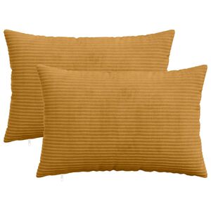 vidaXL Povlak na pol&scaron;t&aacute;ř 2 pcs HEERLEN Žlut&aacute; 30 x 50 cm man&scaron;estr