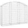 vidaXL Klenut&yacute; gabionov&yacute; ko&scaron; 150 x 30 x 100/120 cm pozinkovan&eacute; železo