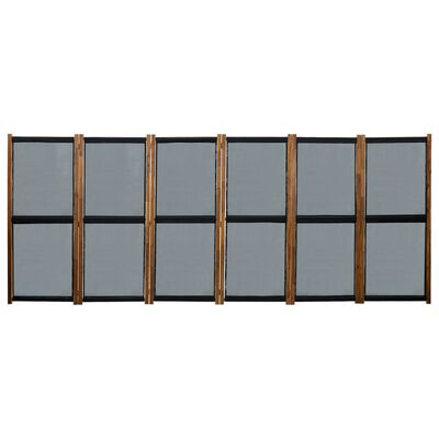 vidaXL 6dílný paraván černý 420 x 170 cm