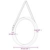 vidaXL N&aacute;stěnn&eacute; zrcadlo s popruhem zlat&eacute; &Oslash; 35 cm