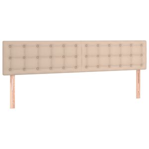 vidaXL Čela postele Cappuccino 200x5x78/88 cm uměl&aacute; kůže