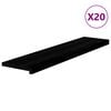 vidaXL N&aacute;&scaron;lapy na schody 20 ks hnědo-čern&eacute; 110x30x2 cm masivn&iacute; dub