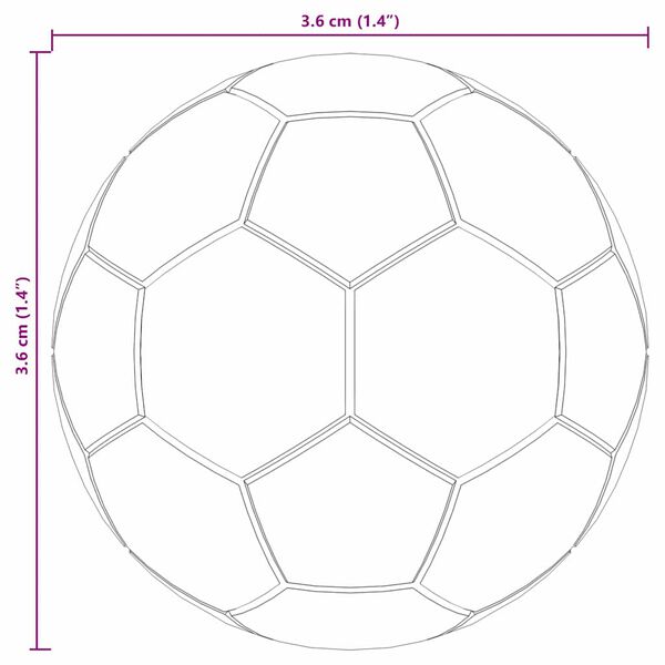 vidaXL Stolní fotbálky 12 pcs Bílá a černá 3.6 x 3.6 cm Polypropylen