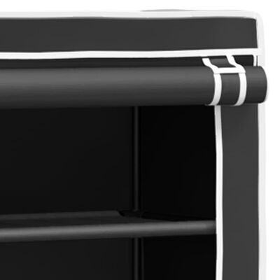 vidaXL 2patrový úložný regál nad pračku černý 71x29,5x170,5 cm železo