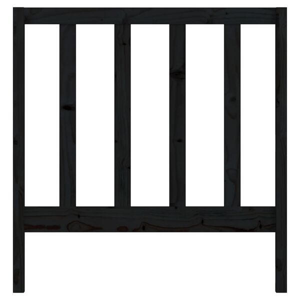 vidaXL Čelo postele čern&aacute; 95 x 4 x 100 cm masivn&iacute; borovice