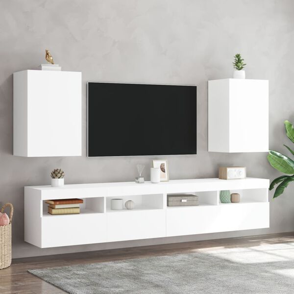 vidaXL N&aacute;stěnn&aacute; TV skř&iacute;ňka b&iacute;l&aacute; 40,5 x 30 x 60 cm kompozitn&iacute; dřevo