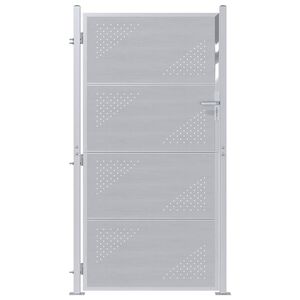vidaXL Zahradn&iacute; br&aacute;na 85 x 174 cm Nerezov&aacute; ocel Stř&iacute;brn&aacute; Zamykateln&eacute;