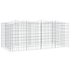 vidaXL Klenut&yacute; gabion vyv&yacute;&scaron;en&yacute; z&aacute;hon 200x100x100 cm pozinkovan&eacute; železo