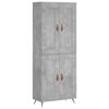 vidaXL Skř&iacute;ň highboard betonově &scaron;ed&aacute; 69,5x34x180 cm kompozitn&iacute; dřevo