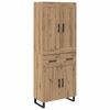 vidaXL Vysok&yacute; bufet Artisanov&yacute; dub 69,5 x 34 x 180 cm kompozitn&iacute; dřevo