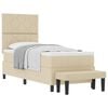 vidaXL Postel s boxspringem s čelo Kr&eacute;mov&aacute; 80 x 200 cm textil