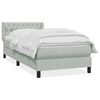vidaXL Box spring postel s matrac&iacute; světle &scaron;ed&aacute; 100x220 cm samet