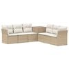 vidaXL Set pohovek 7 ks Beige a kr&eacute;mov&aacute; b&iacute;l&aacute; Poly ratan a ocel