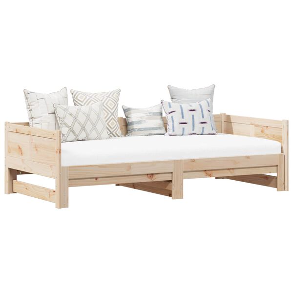 vidaXL Vytahovac&iacute; denn&iacute; postel Př&iacute;rodn&iacute; 180 x 200 cm