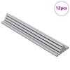 vidaXL Z&aacute;vitov&aacute; tyč 12 ks Stř&iacute;brn&aacute; 6 x 170 mm Ocel