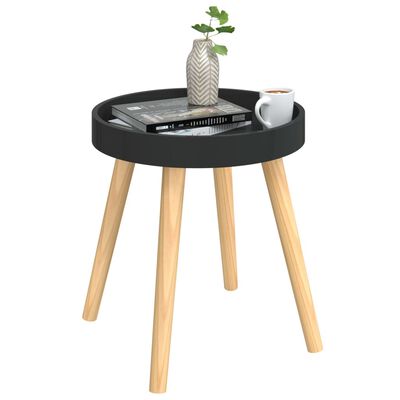 vidaXL Odkládací stolek černý 38x38x40 cm kompozitní dřevo a borovice