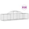 vidaXL Klenut&eacute; gabionov&eacute; ko&scaron;e 18 ks 200x50x40/60 cm pozinkovan&eacute; železo