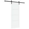 vidaXL Posuvn&eacute; dveře 78 x 202 cm Kompozitn&iacute; dřevo B&iacute;l&aacute; a čern&aacute;