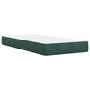 vidaXL Box spring postel s matrací tmavě zelená 90x200 cm samet